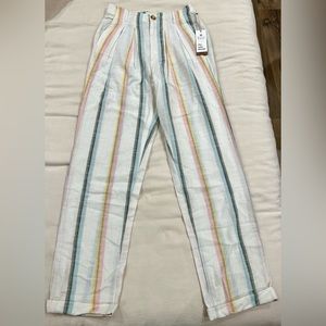 Never worn, BillaBong “The Salty Blonde”, multicolor, pants. Woman’s size 25.